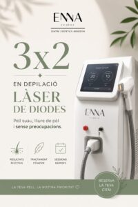 Oferta 3x2 en depilació làser de díode a Lleida Enna Center